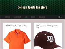 Tablet Screenshot of collegesportsfanstore.com